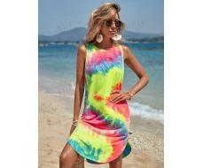 Короткое летнее платье-майка Tie Dye Tank АРТИКУЛ: sw2301108182213166