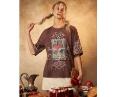 Футболка варёнка с шёлковой вставкой FRK002