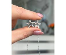 Серьги Серебро 925 пробы diana05