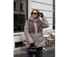 M-8869 GRAY Куртка зимняя женская (150 гр. холлофайбер)