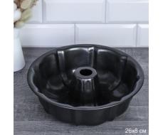 Форма для выпечки Круг с отверстием 26х8 см / RSD-27 /уп 50/ 0,464/ 23х7,8/ антипригарное покрытие/ 688664