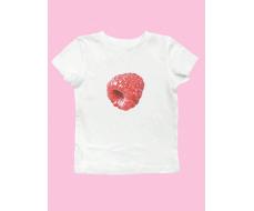 SHEIN EZwear Fruit Print Round Neck Short Sleeve Casual T-Shirt SKU: sz2403050063543804