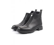 01-M43-10 BLACK Ботинки демисезонные женские (натуральная кожа)
