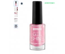 LuxVisage Лак для ногтей GEL SHINE тон 107 розовый с серебристым шиммером 9мл