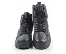 05-AW1002-2M DK. BLUE Ботинки зимние мужские (натуральная кожа, натуральный мех)