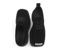 03-23120-6 BLACK Полуботинки демисезонные женские (натуральная замша)