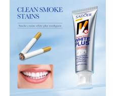 SADOER Отбеливающая зубная паста для курильщиков Smokes Stains White Plus Toothpaste, 100 гр