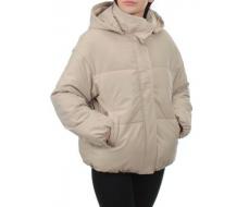 8005 BEIGE Куртка зимняя женская двухсторонняя (150 гр. холлофайбер) размер M - 44/46 российский