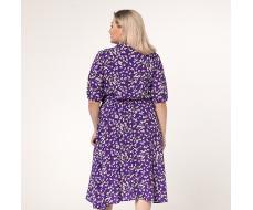 Платье, трикотаж, фиолетовый#740/009-015-268/Фиолетовый