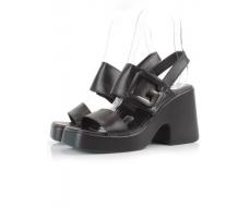 08-PEY330-2 BLACK Босоножки женские (натуральная кожа)