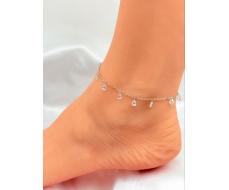 Браслет на ногу Серебро 925 пробы d05