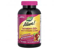 Жевательные резинки Alive!® Мультивитамины для женщин 50+ с ягодным вкусом, 150 шт, 16 витаминов и минералов