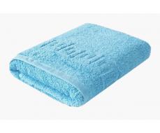 Полотенце махровое 70*140 голубое Sky blue, Греческая кайма (Плотность 430 гр/м2)