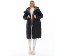 A610 BLACK Пальто зимнее женское со съемным жилетом (200 гр. био-пух)