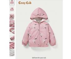 Cozy Cub Baby Girls' Floral Pattern Casual Hooded Jacket SKU: sa2309187373342459