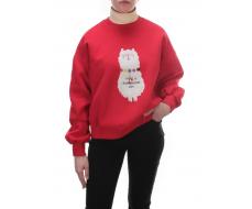 D-5627 Толстовка с высоким горлом (27% хлопок, 70% полиэстер, 3% вискоза) размер оверсайз 46-48-50