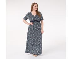 Платье, трикотаж, темно-синий#915/009-013-196/Темно-синий