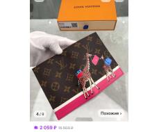 Акция!!! Обложка на паспорт в коробке LV, прессованная кожа Канвас