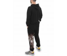 2627/7350 BLACK/BROWN Костюм спортивный мужской (75% хлопок, 20% полиэстер, 5% спандекс)
