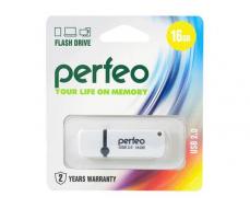 Флеш-диск Perfeo USB 16GB C07 White PF-C07W016