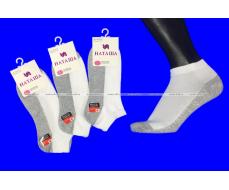 Носки женские укороченные белые (серая подошва) с массажным эффектом арт. В 3037