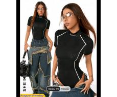 SHEIN Coolane Functional Street-Style Bodysuit, A Must-Have For Fashionable Girls