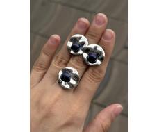 Шикарная работа Дагестанских мастеров, комплект с жечугом. Серебро 925 пробы