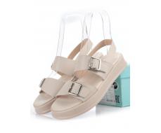 08-PEAQ196-2 LT. BEIGE Босоножки женские (натуральная кожа)