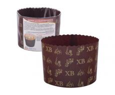 Форма для выпечки кулича бумажная. Набор 3 шт. Диаметр 11см, высота 8,5см.