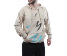 2623 BEIGE Толстовка мужская (75% хлопок, 20% полиэстер, 5% спандекс)