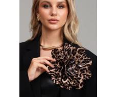 Большой цветок из шелка гофре