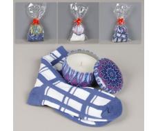 Подарочный набор Аромасвеча+ 1 пара носков / новогодний