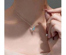 1pc Star & Moon Shaped Pendant Necklace For Women, Elegant & Unique Design, , Suitable For Best Friends, Gentle And Trendy Style