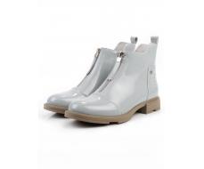 01-M43-9 GRAY/LT. BLUE Ботинки демисезонные женские (натуральная кожа)