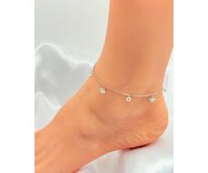 Браслет на ногу Серебро 925 пробы d05