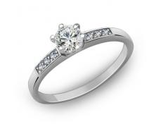 Серьги с фианитом родированные серебро 925* 12-0009