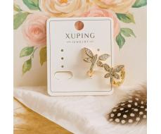 Серьги коллекция Xuping покрытие позолота вставка фианиты