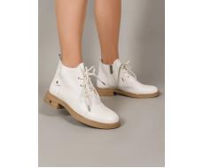 01-M43-19 LT. BEIGE Ботинки демисезонные женские (натуральная кожа)