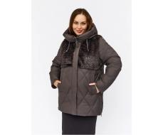 M-8800 DK. GRAY Куртка зимняя стеганная женская (150 гр. холлофайбер)