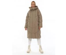 A621 BEIGE Пальто зимнее женское (200 гр. холлофайбер)