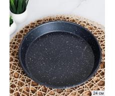 Форма для выпечки Круг 24х3 см Мрамор / RSD-18 /уп 50/ 0,29/ 22х3