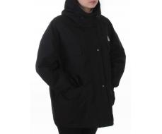 3092 BLACK Куртка демисезонная женская (100 гр. холлофайбер)
