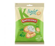 «Кириешки Light», сухарики со вкусом сметаны и зелени, 80 г