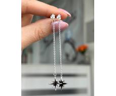 Серьги Серебро 925 пробы diana05