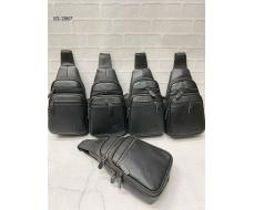 YO Мужская рюкзак-бананка из натуральной кожи LPX026#