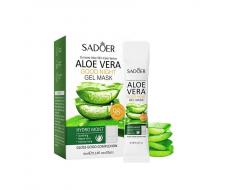 SADOER Маска - Гель для лица Ночная ALOE VERA Успокаивающая с АЛОЭ (4мл * 20 саше) (SD0114)