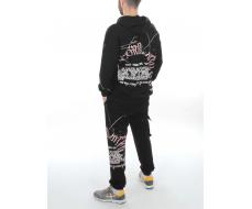 2622/7362 BLACK Костюм спортивный мужской (75% хлопок, 20% полиэстер, 5% спандекс)