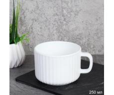 Кружка 250 мл чашка чайная Вертикаль / WGT250 (white) /уп 6/72/