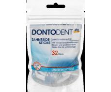 В НАЛИЧИИ   ******DONTODENT Zahnseide-Sticks Тонкие палочки для межзубного пространства, 32 шт