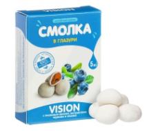 Смолка в глазури «VISION» с экстрактом черники и очанки, 5 шт